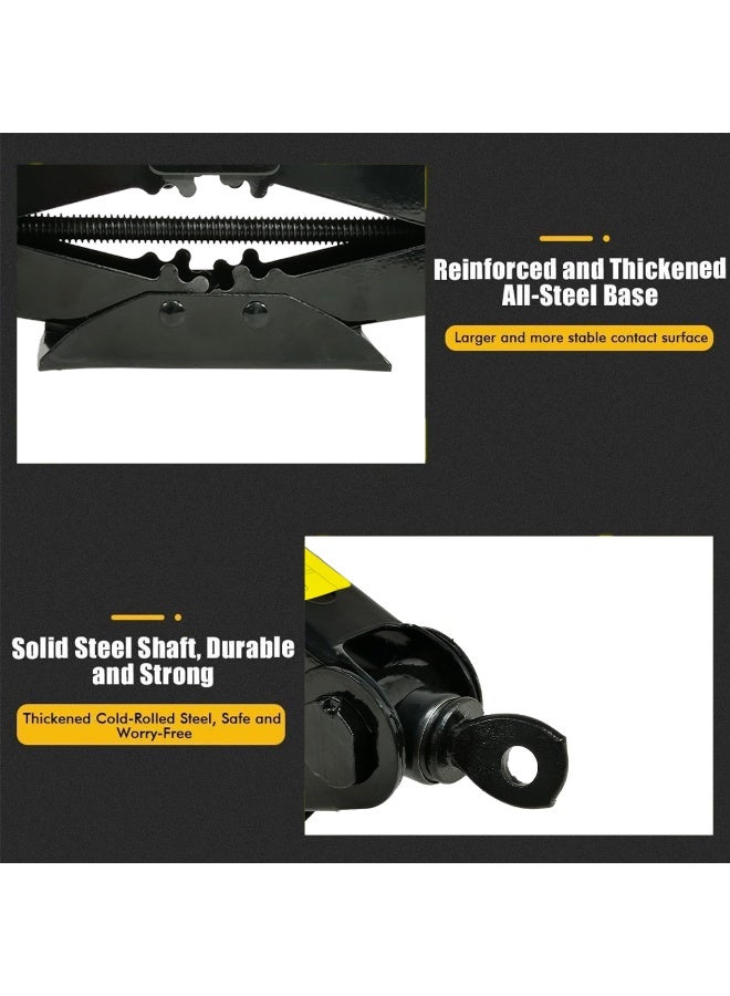 1.5 Ton Car Scissor Jack Heavy Duty Steel Lift Jack for SUV Sedan Coupe Hatchback Emergency Tire Change Tool Portable Compact Manual Screw Jack with Crank Handle, Reinforced Base, Anti-Rust, Roadside Garage Auto Repair Equipment Kit Set Pro OEM - Image 5